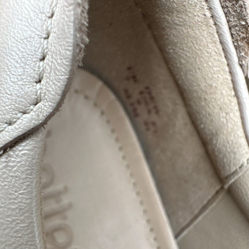 HOTTER "Dew" Leather Lace Up Sneakers with Removable Insoles Cream Women‎ Sz 9.5 - Picture 3 of 4